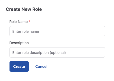 The Create New Role box